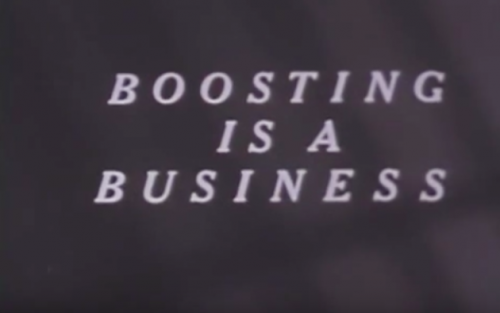 Boosting Is A Business