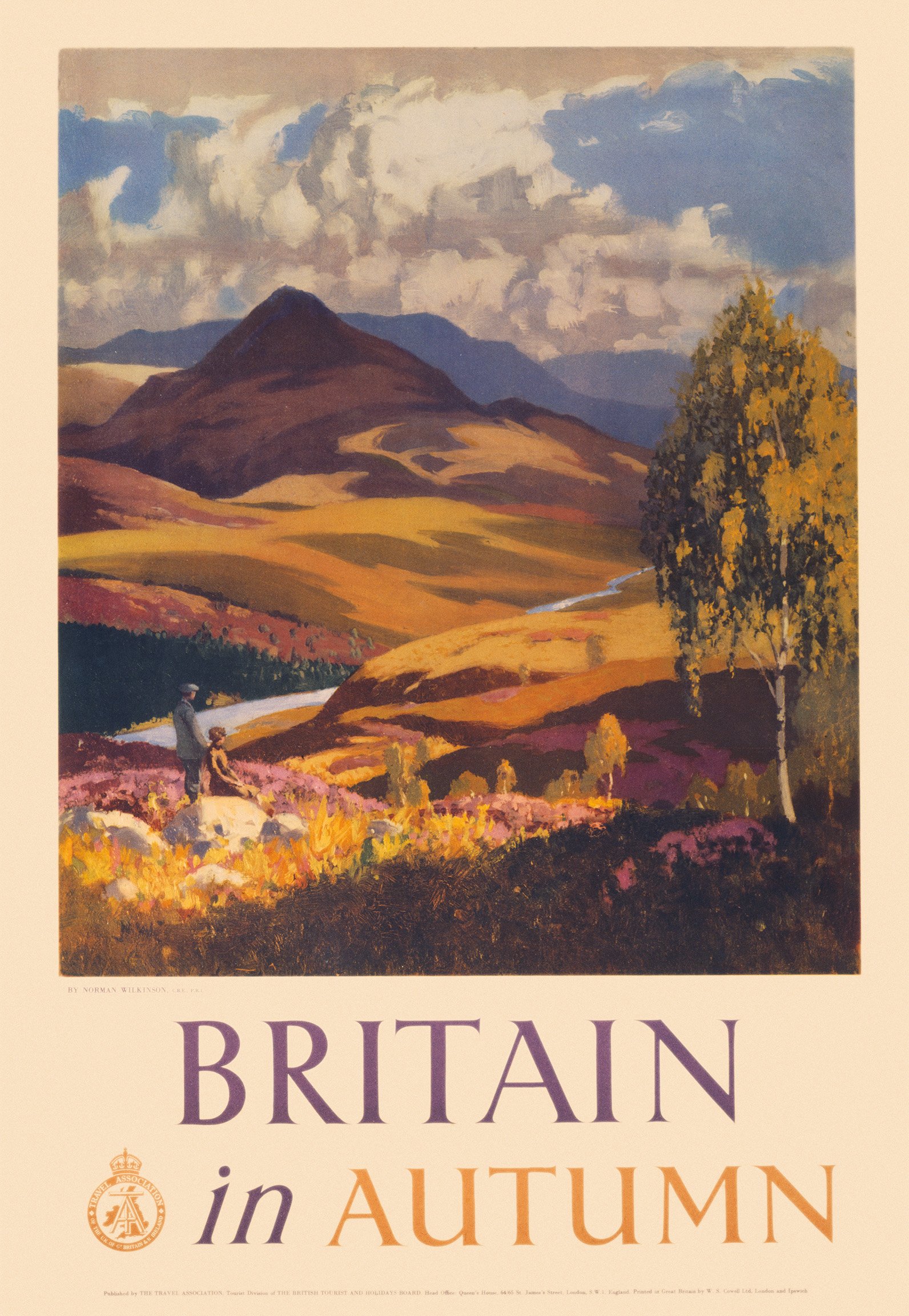 British Tourist and Holidays Board poster. Artwork by Norman Wilkinson.